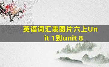 英语词汇表图片六上Unit 1到unit 8